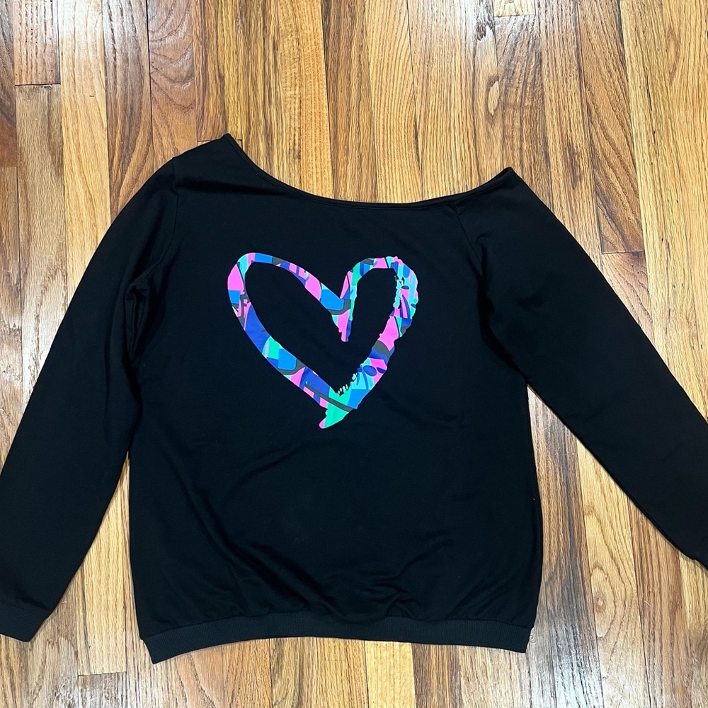 Craaazy Sweatshirt for Women One Shoulder‎ Slanted Shoulder Tops Oversized, M